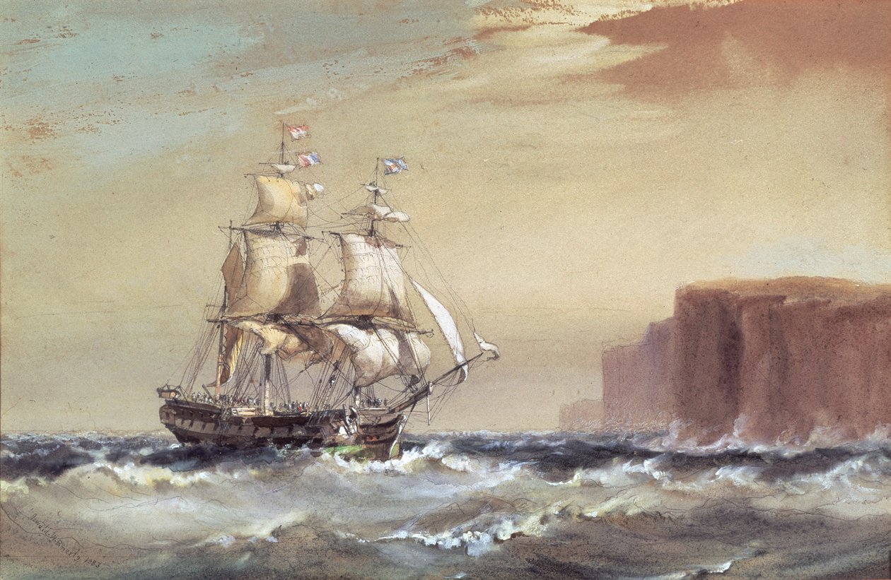 Emigrant ship arriving off Sydney Heads by Oswald Walters Brierly