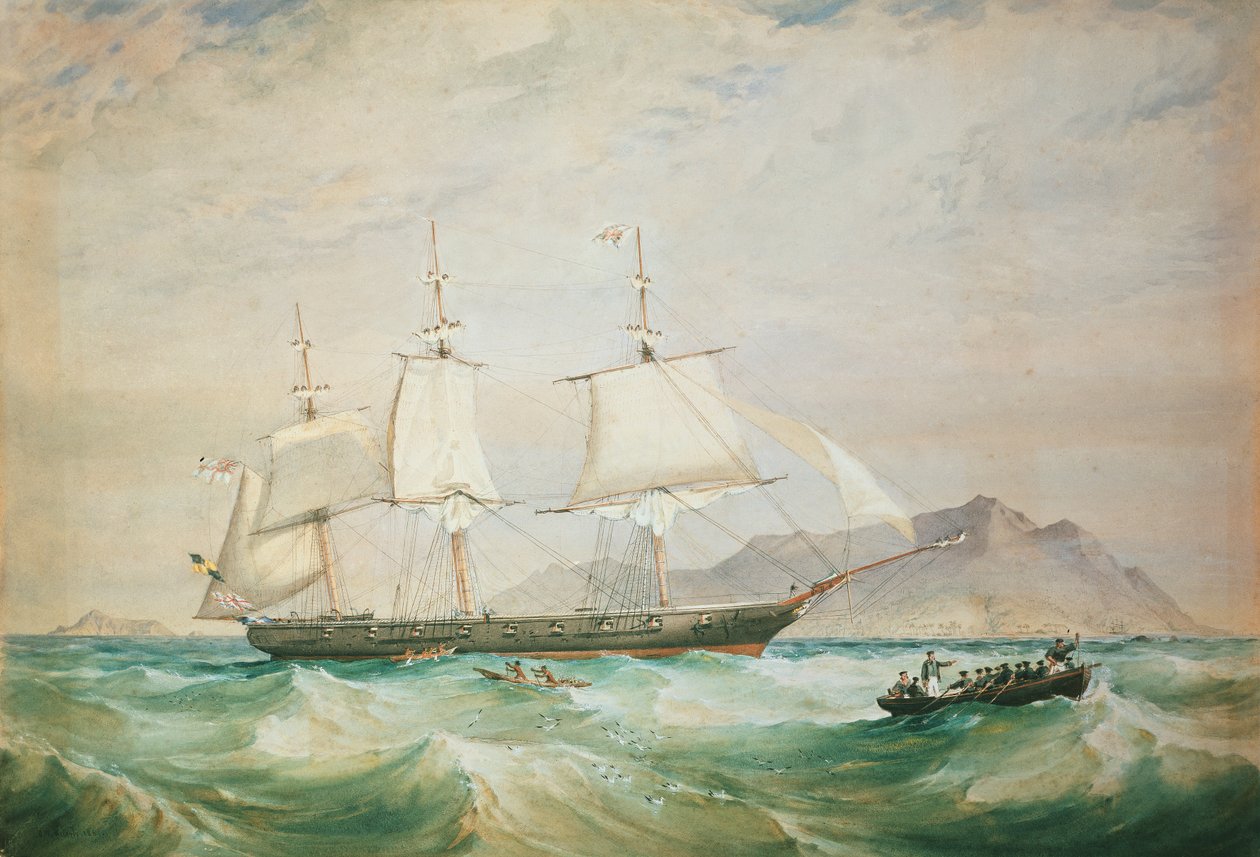 H.M.S. Hornet, 1861 by Oswald Walters Brierly