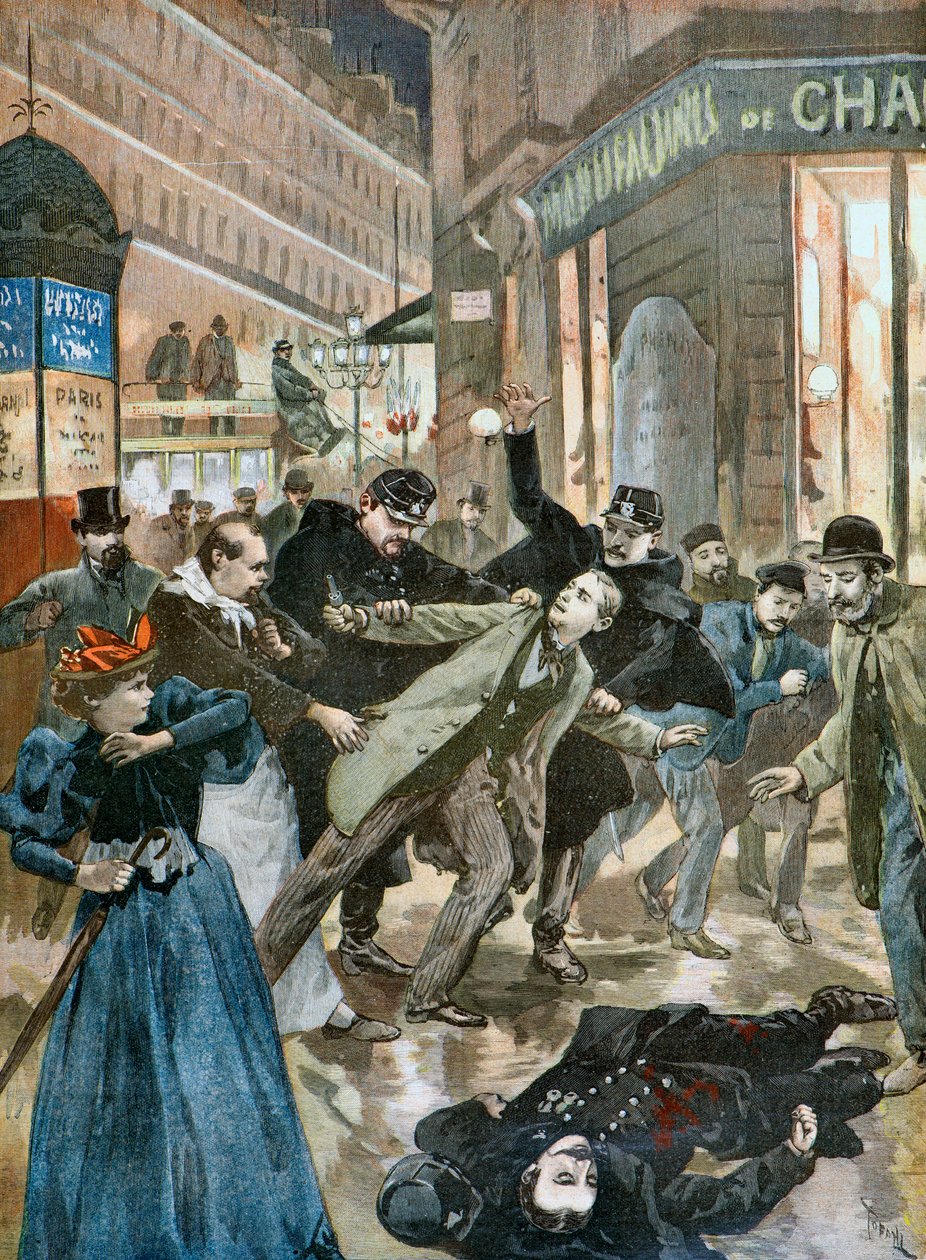 Arrest of Anarchist Emile Henry by Oswaldo Tofani