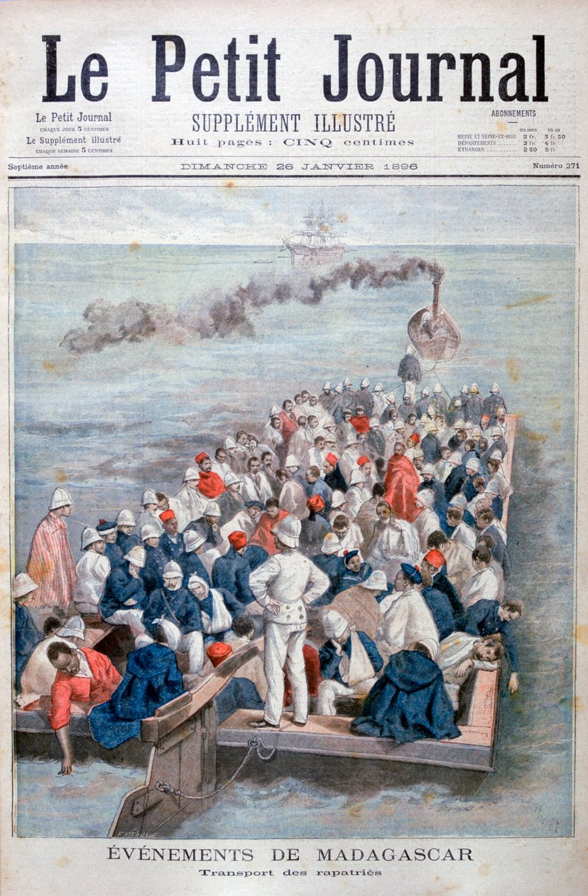 Events in Madagascar: The Repatriation of French troops by Oswaldo Tofani