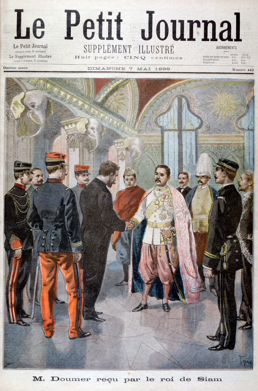 Paul Doumer, Governor General of Indochina, Received by the King of Siam in Bangkok by Oswaldo Tofani