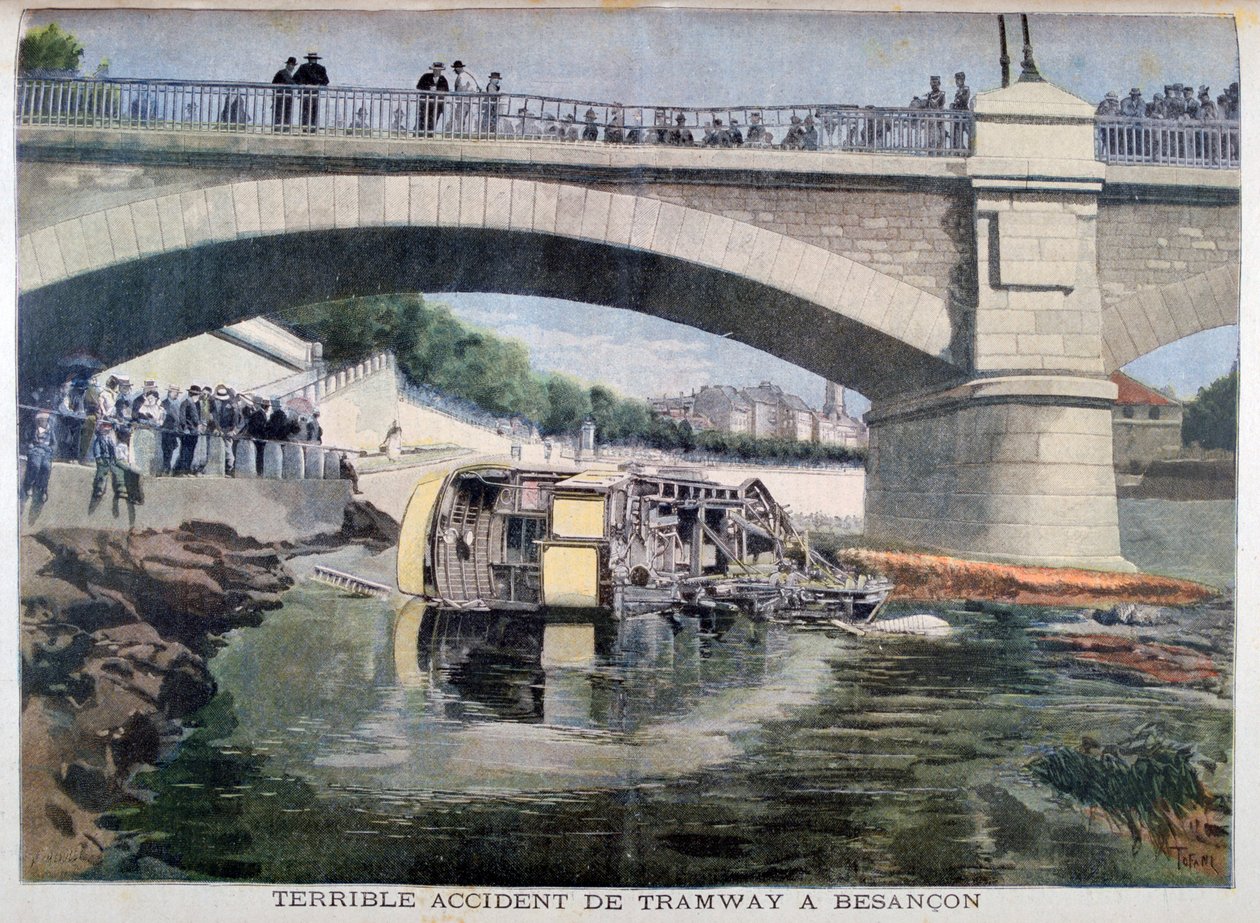 Terrible tramway accident, Besancon, France, 1899 by Oswaldo Tofani