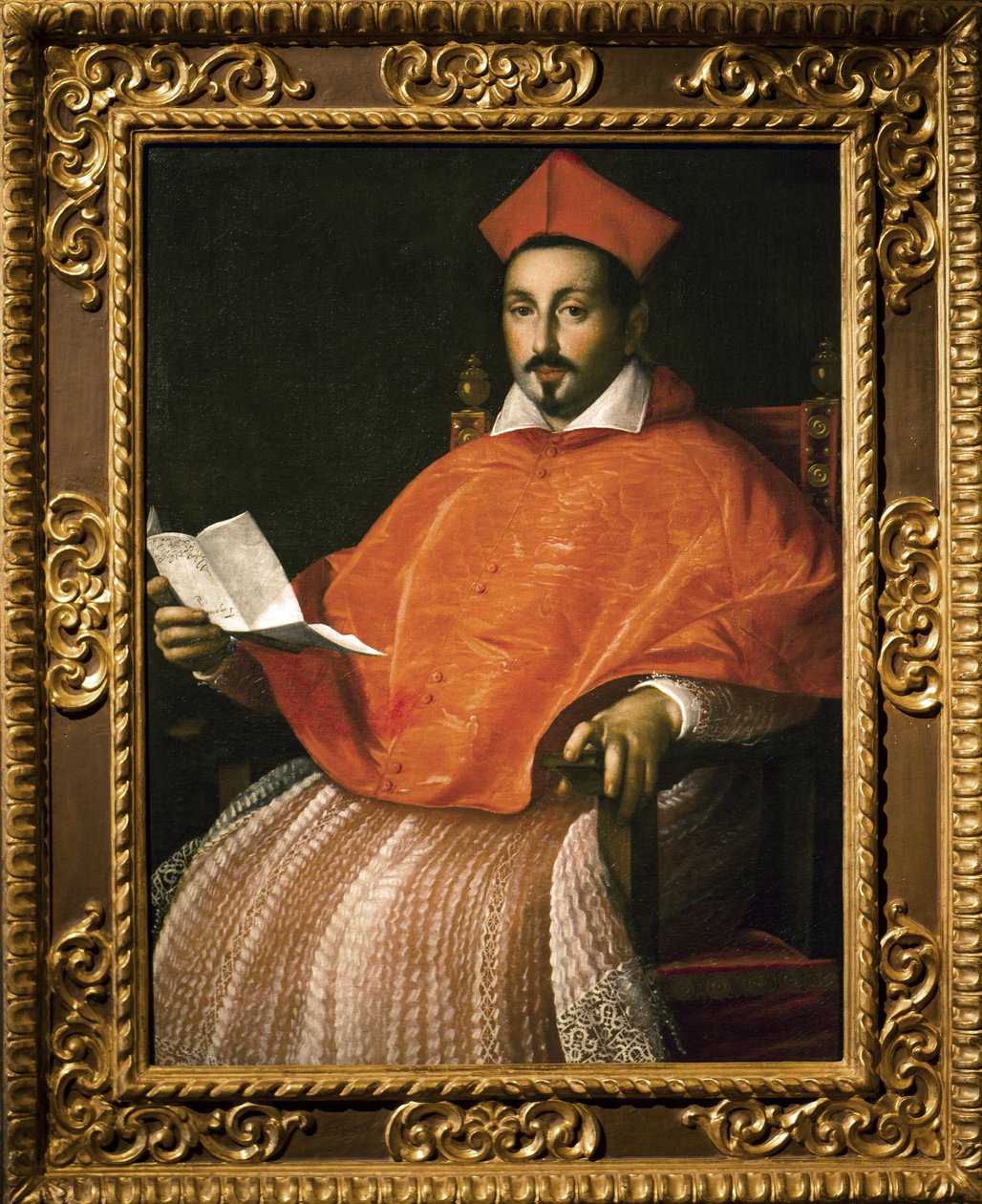 Portrait of Cardinal Scipione Borghese by Ottavio Leoni by Ottavio Mario Leoni