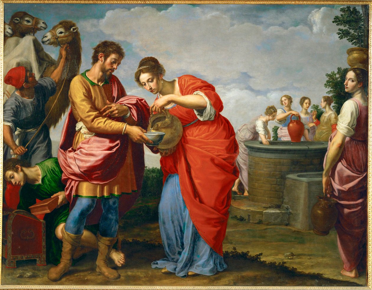 Rebecca and Eliezer at the Well by Ottavio Vannini