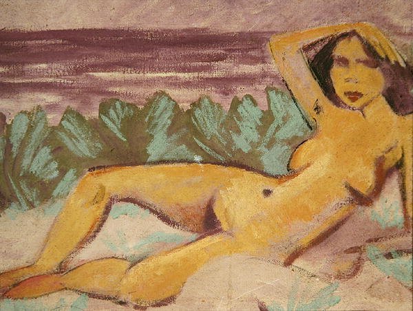 Reclining Nude, c.1914 by Otto Mueller
