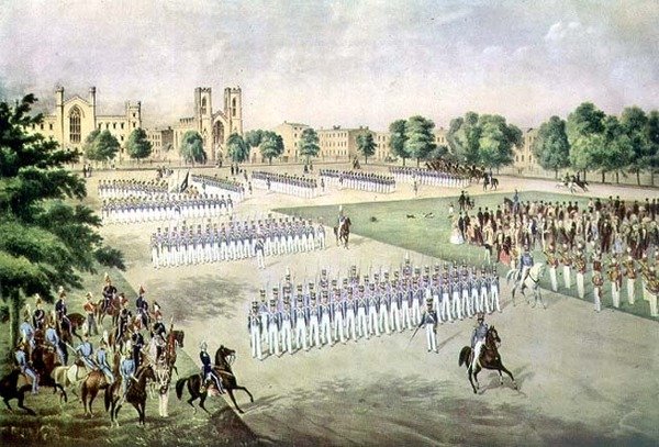 Review of the 7th Regiment, Washington Square, New York by Otto (after) Botticher