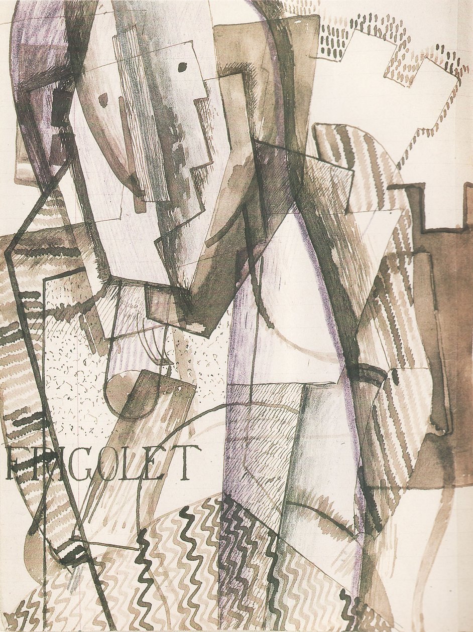 Figure in front of the walls by Otto Gutfreund