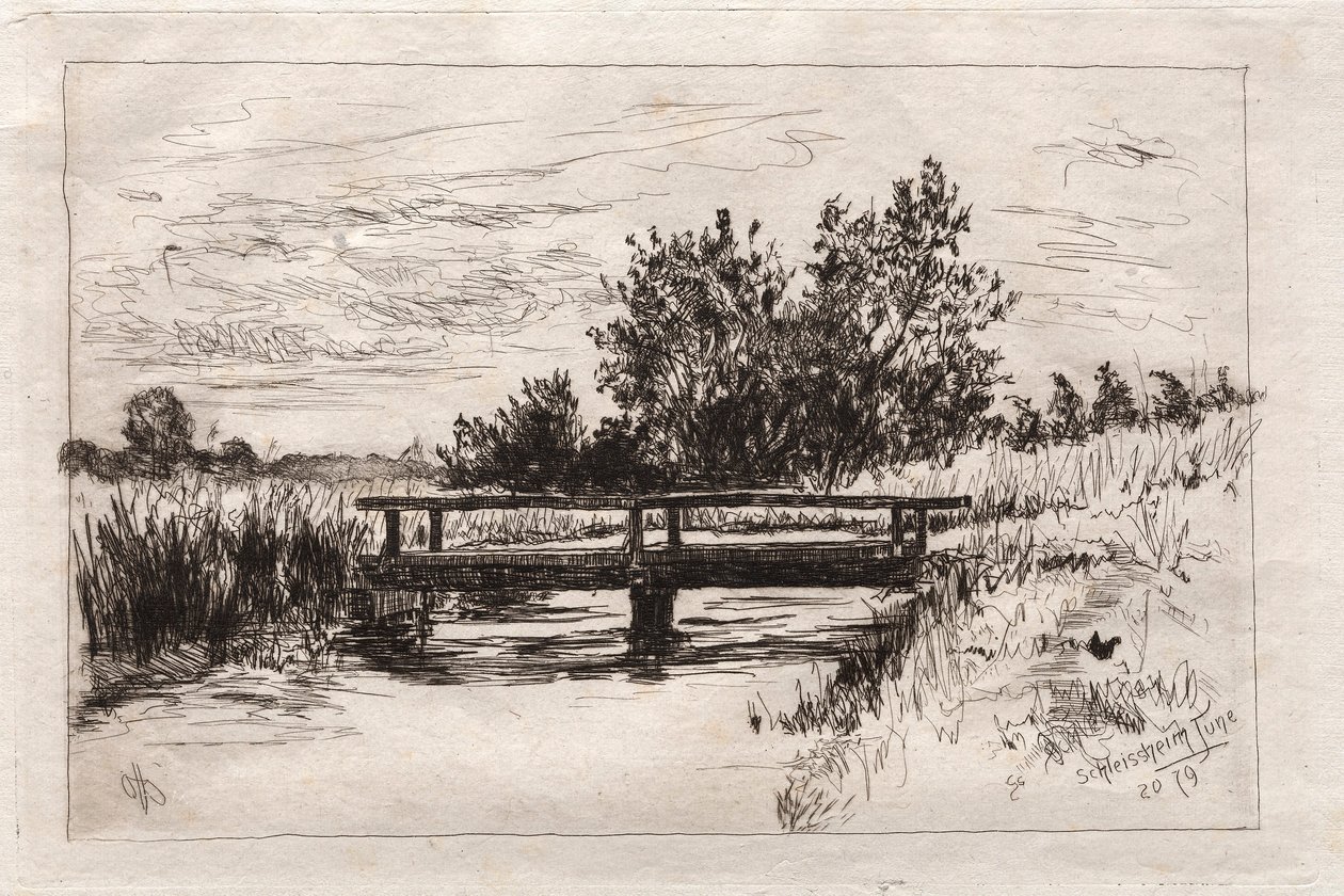 Bridge, Schleissheim, 1879 by Otto H. Bacher