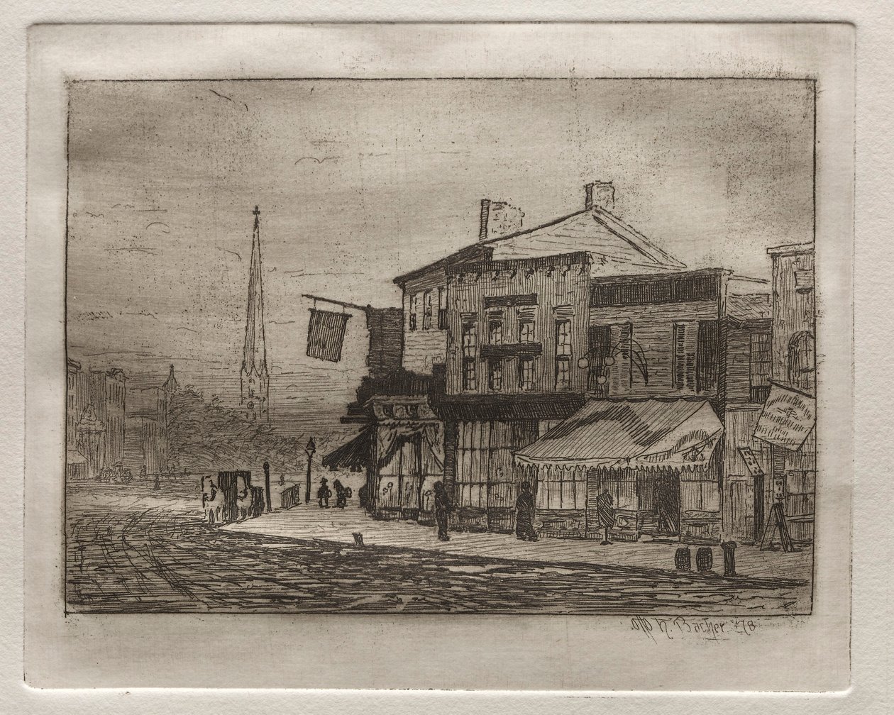 Eagle Street and Woodland Avenue, 1878 by Otto H. Bacher