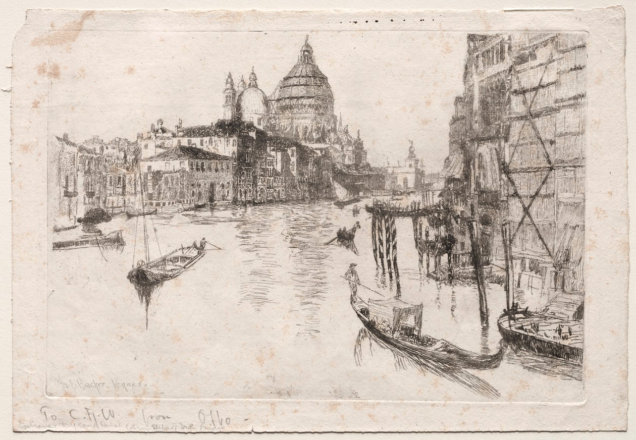 Entrance to Grand Canal, 1880 by Otto H. Bacher