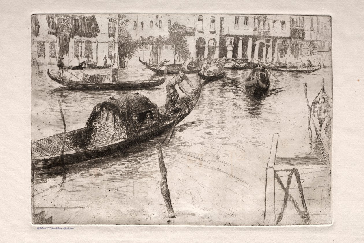 Etchings of Venice: Traghetto San Felice by Otto H. Bacher