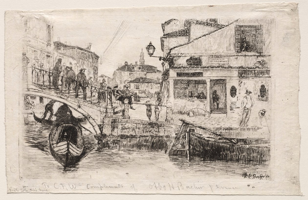 Ponte Tolentine, 1880 by Otto H. Bacher