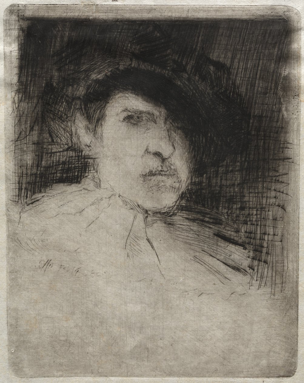 Self-Portrait in Costume by Otto H. Bacher