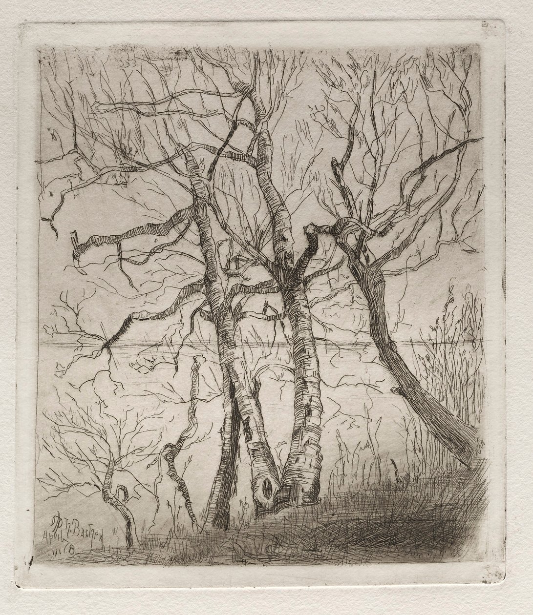 Woods by the Lake, 1878 by Otto H. Bacher