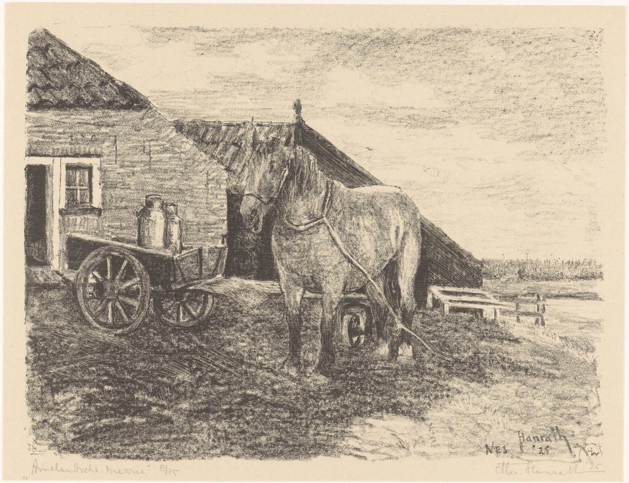 Ameland Mare by Otto Hanrath (signed by artist)