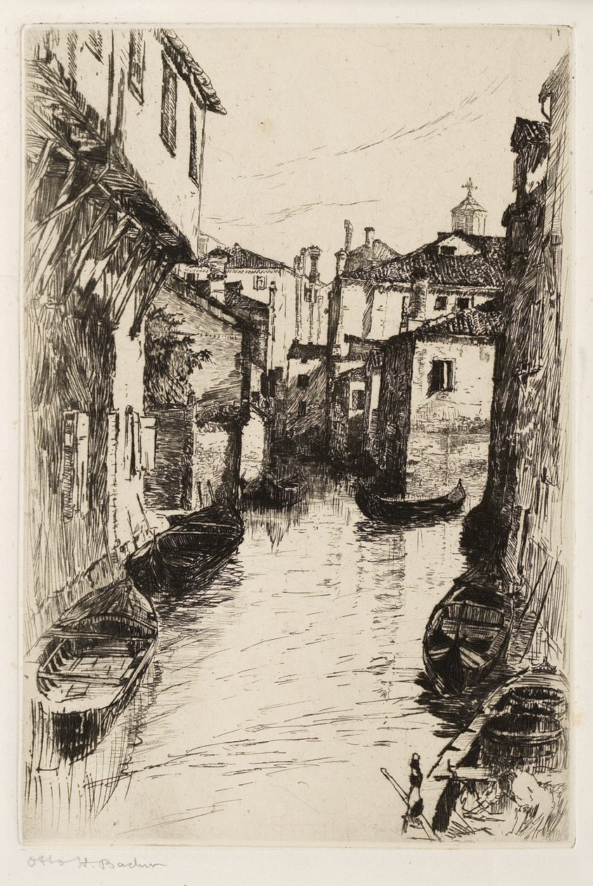 A Canal in Venice by Otto Henry Bacher