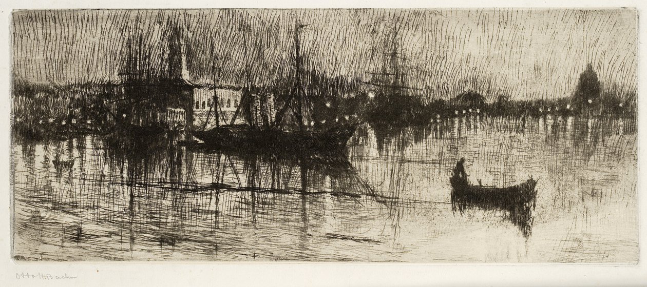 Rainy Night, c.1880-82 by Otto Henry Bacher
