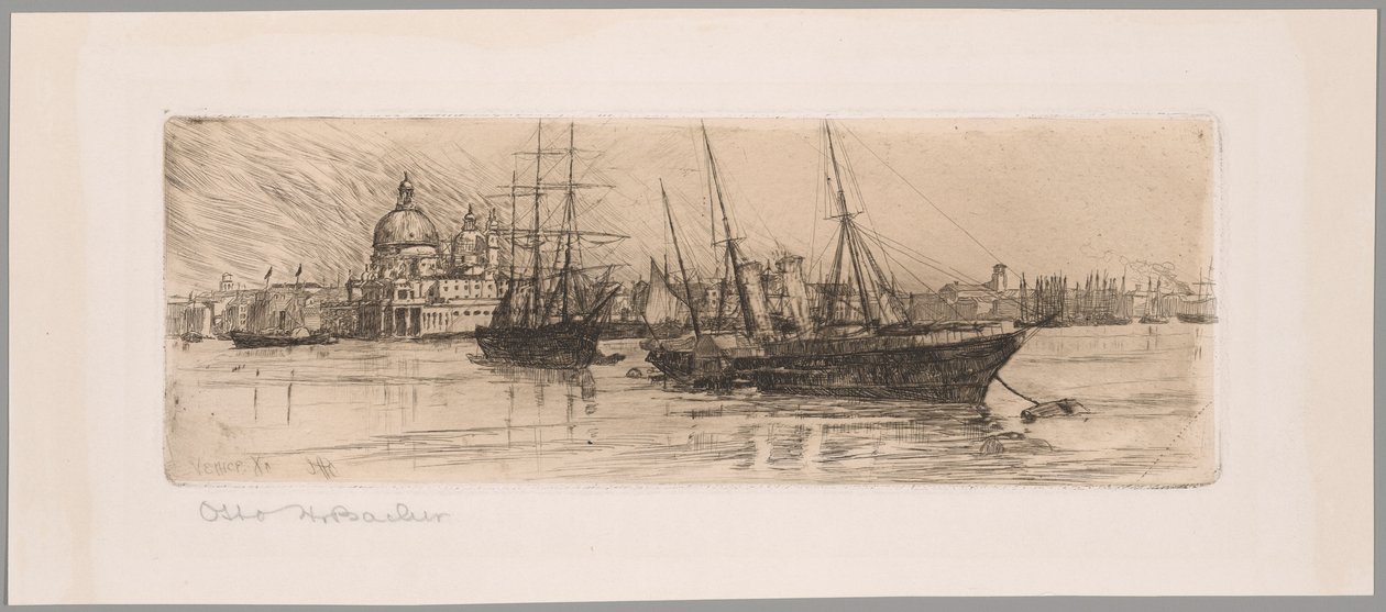 Two Boats, Venice by Otto Henry Bacher