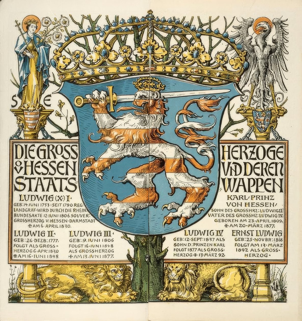 The Grand Dukes of Hesse and Their State Coat of Arms by Otto Hupp