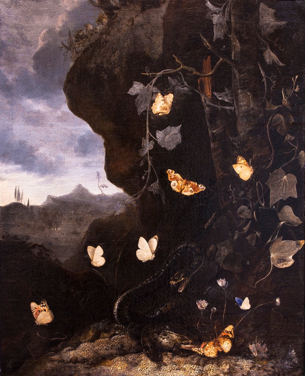 Snakes, Toads and Butterflies by Otto Marseus van Schrieck