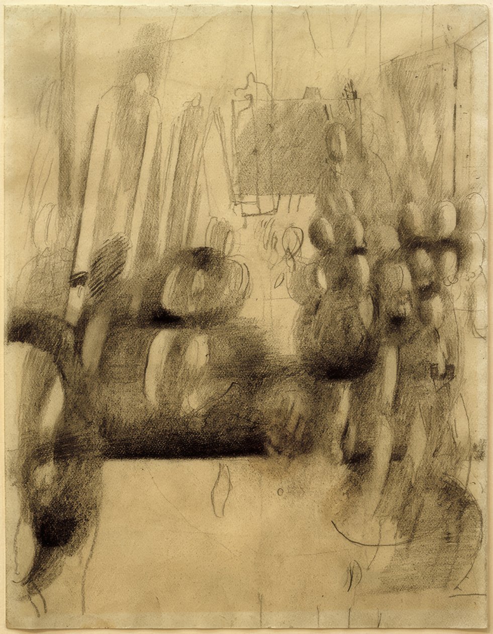 Entry into the Classroom (Schoolroom). Sketch by Otto Meyer Amden