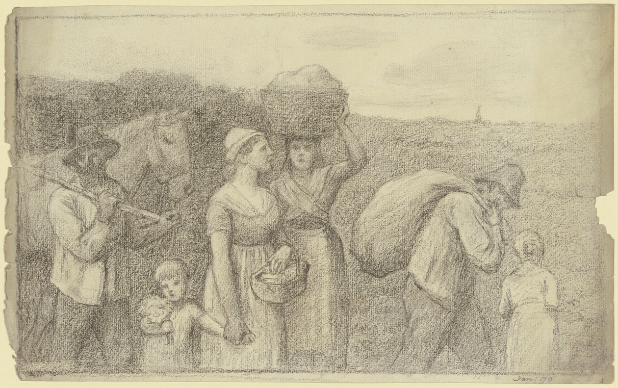 Farm Workers Returning Home by Otto Scholderer