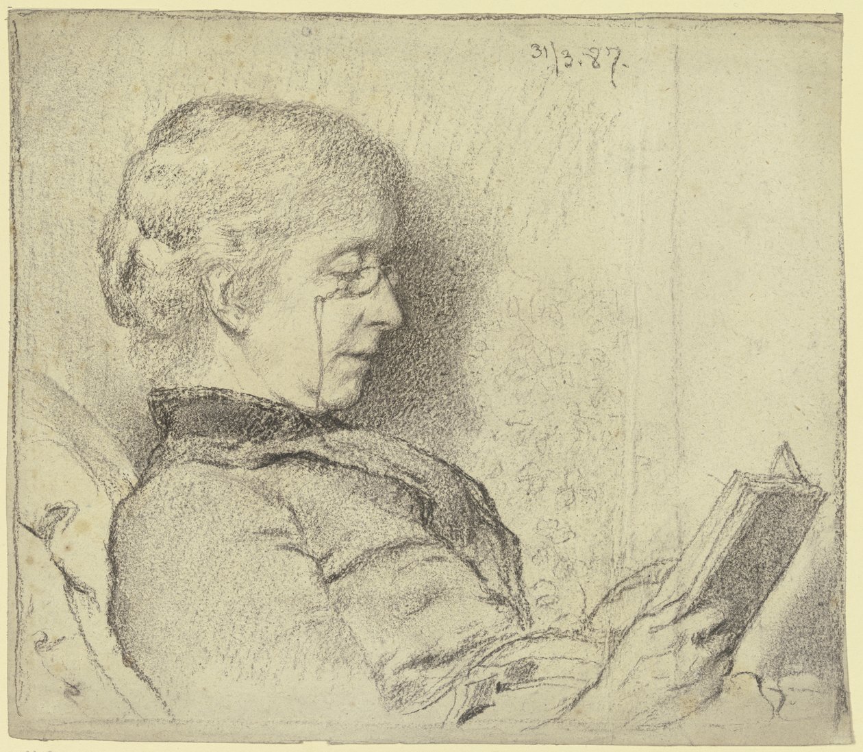 Luise Scholderer Reading by Otto Scholderer