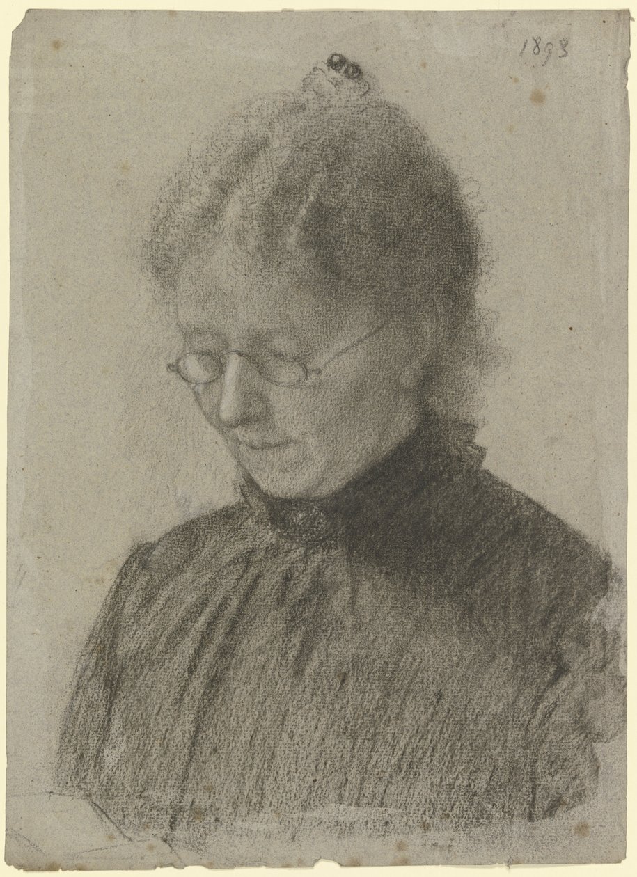 Luise Scholderer Reading by Otto Scholderer