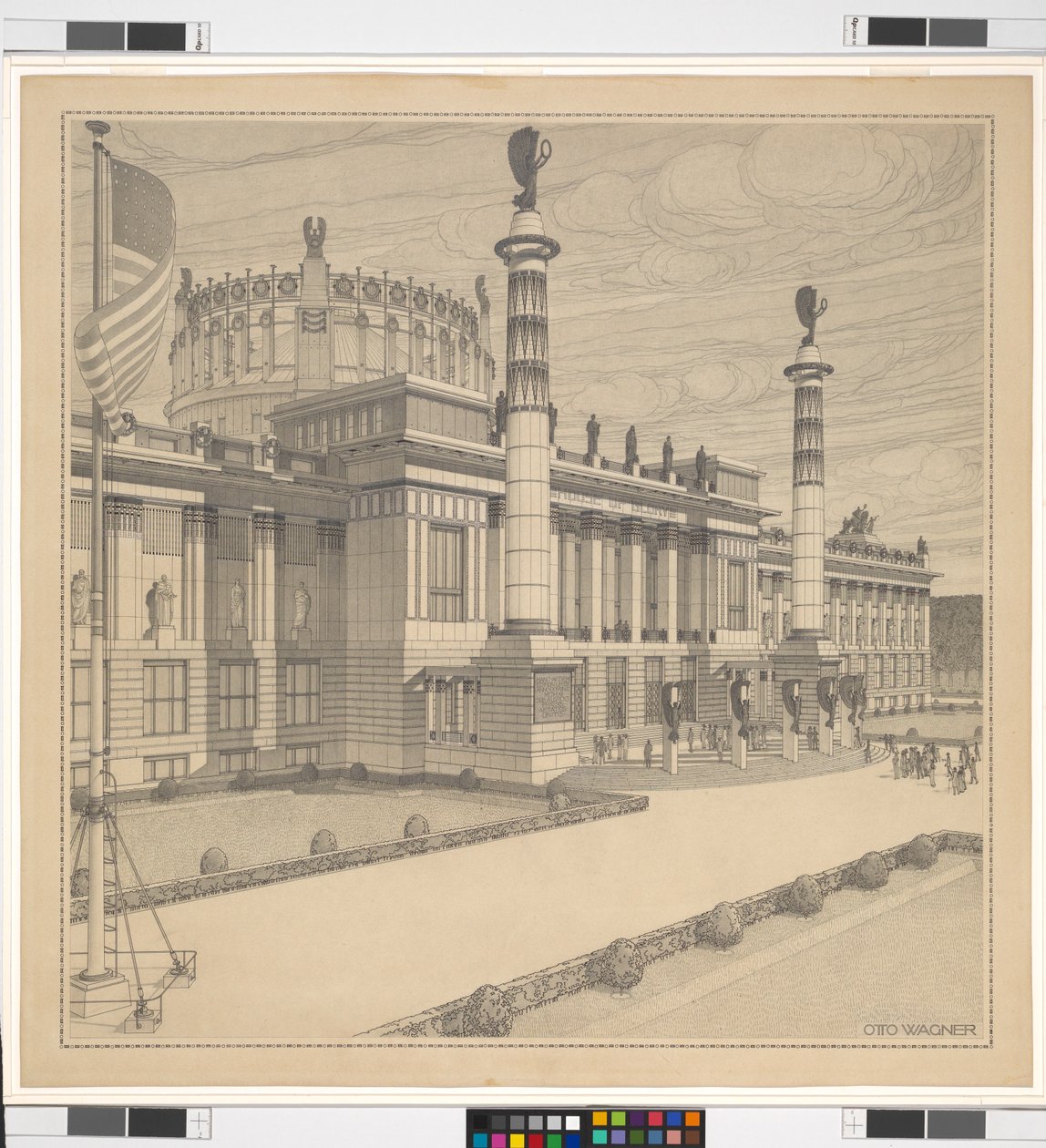 House of Glory (San Francisco or Washington D.C.), Perspective by Otto Wagner