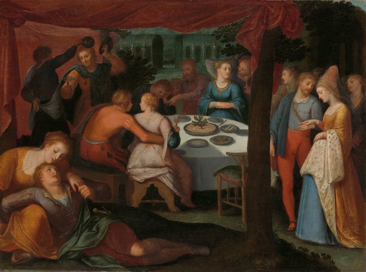 A Nocturnal Banquet, Evening Meal in the Woods, One of a Series of Twelve on the Insurrection of the Batavians against the Romans by Otto van Veen