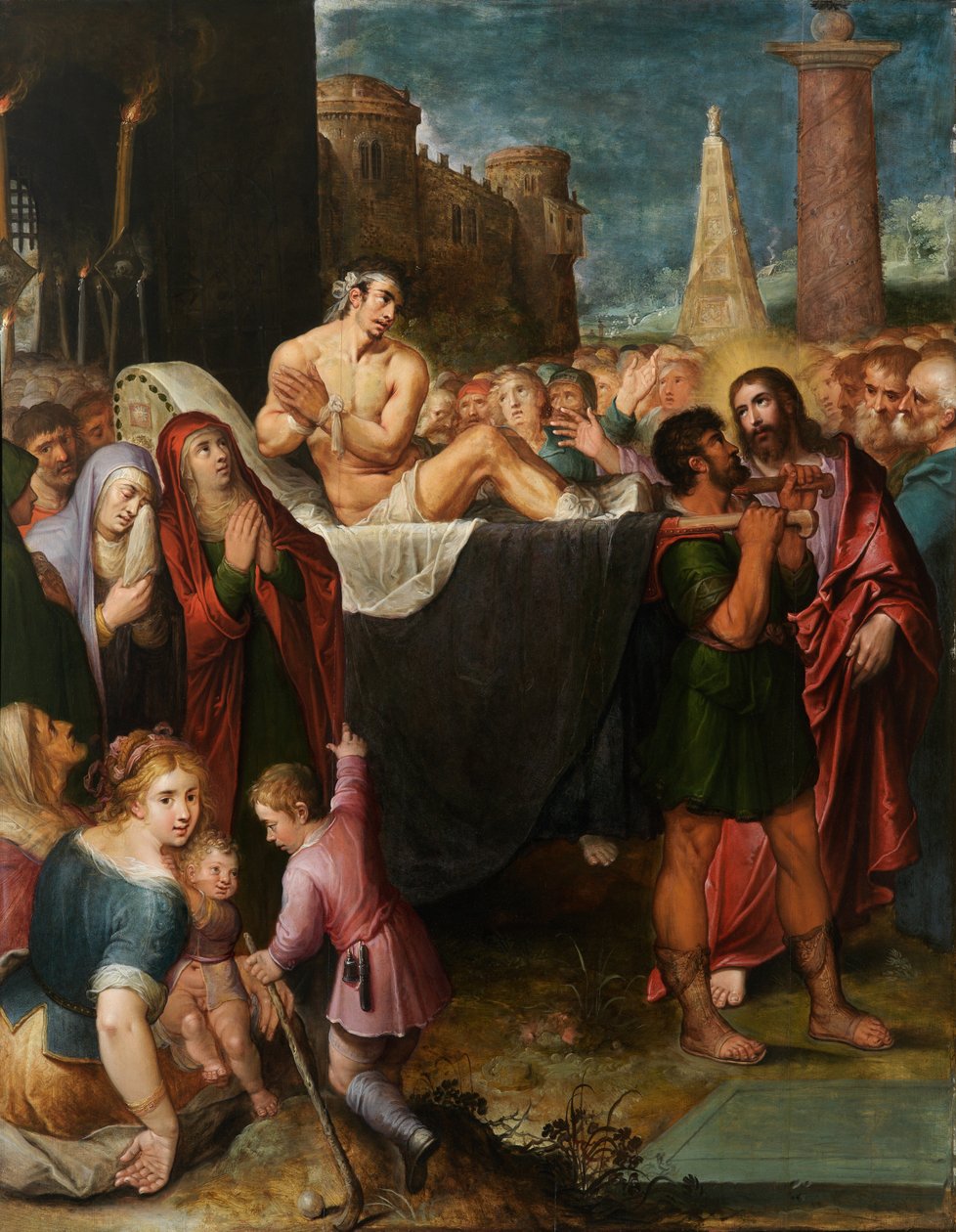 Revival of the Young Man from Nain by Otto van Veen