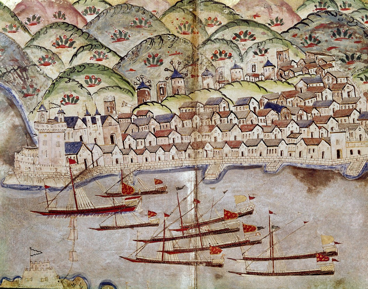 Ottoman Art: view of Marseille, France by Ottoman School