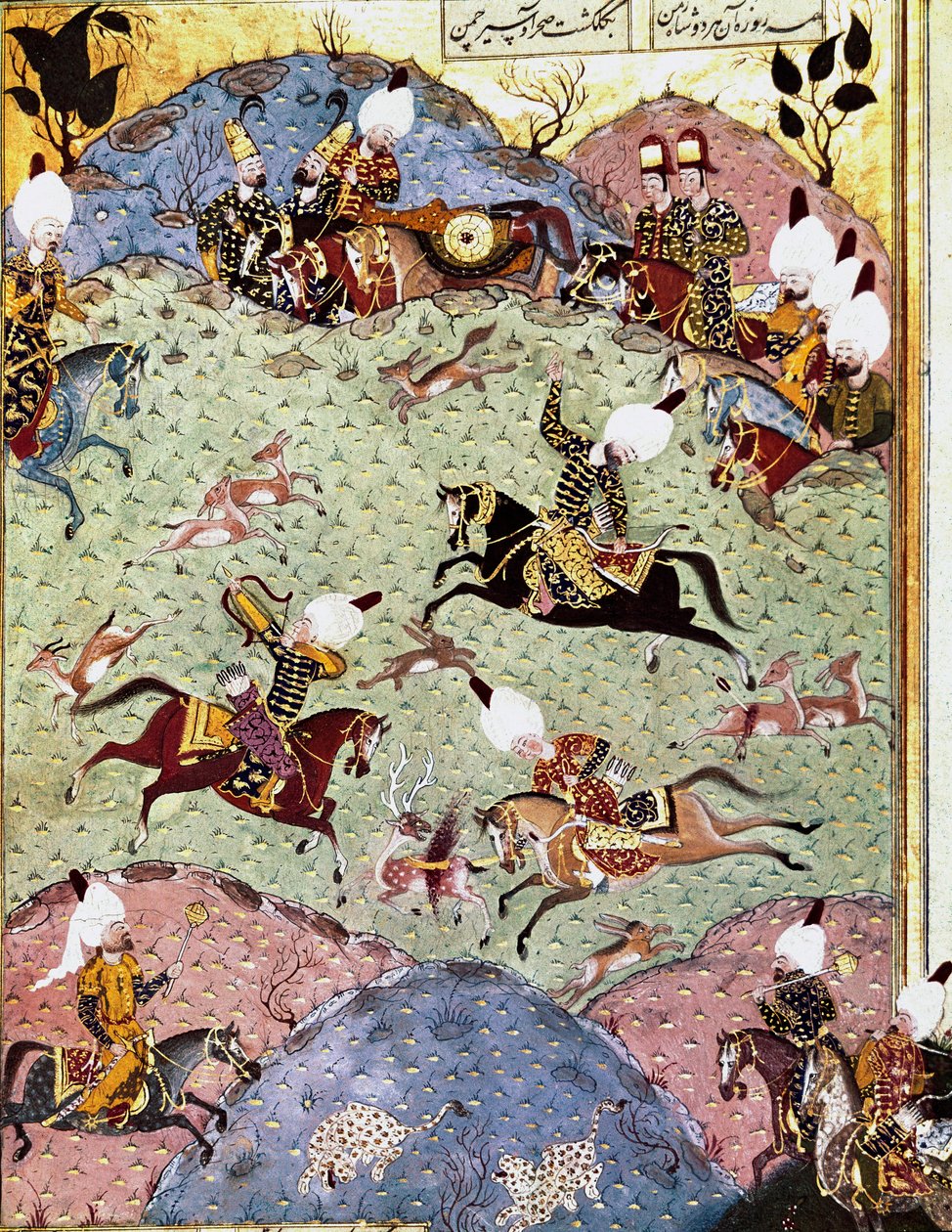 The Ottoman Emperor Suleyman I the Magnificent hunting by Ottoman School
