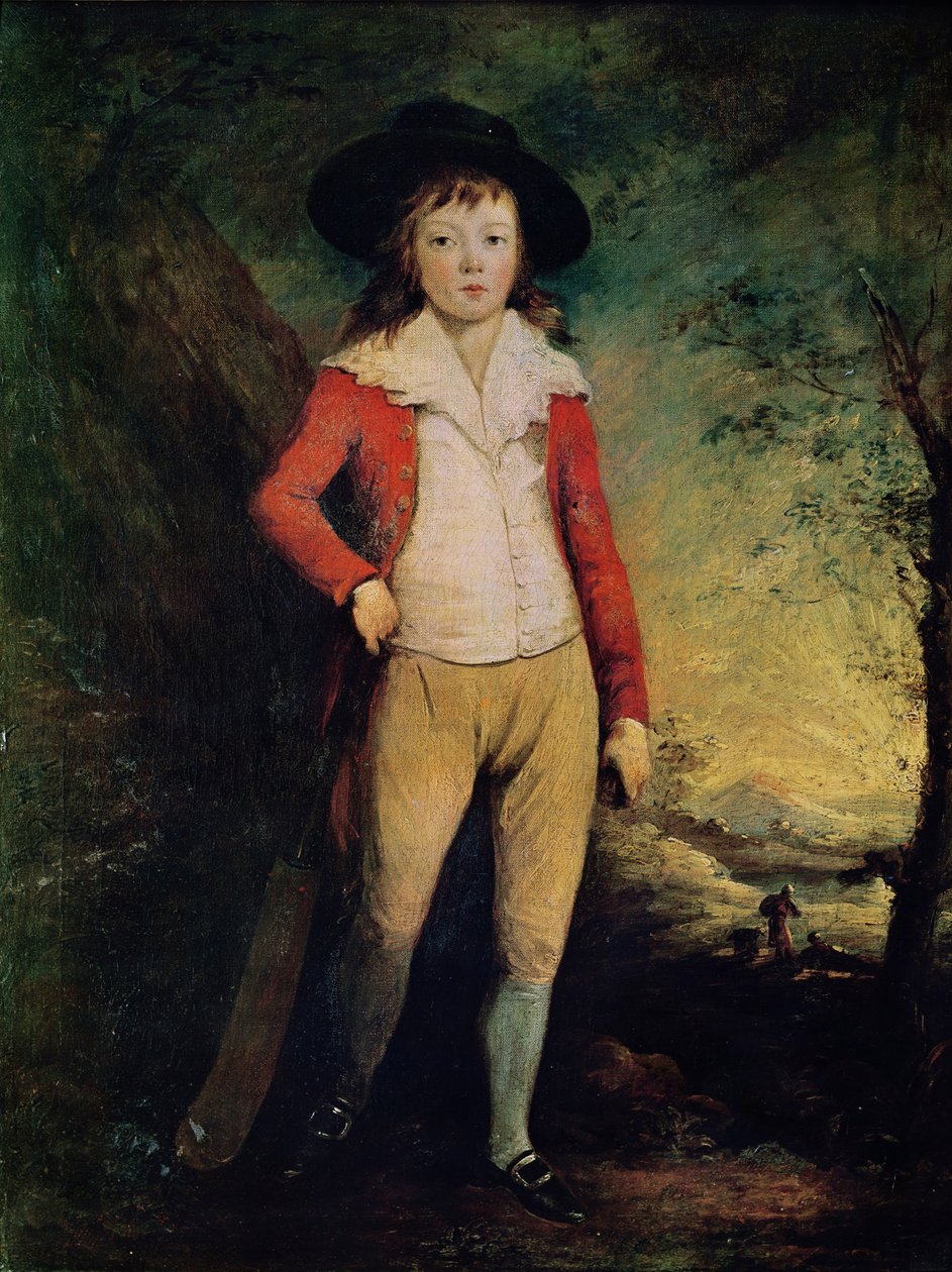 Portrait of William Seward with a Cricket Bat, c.1788-91 by Ozias Humphry