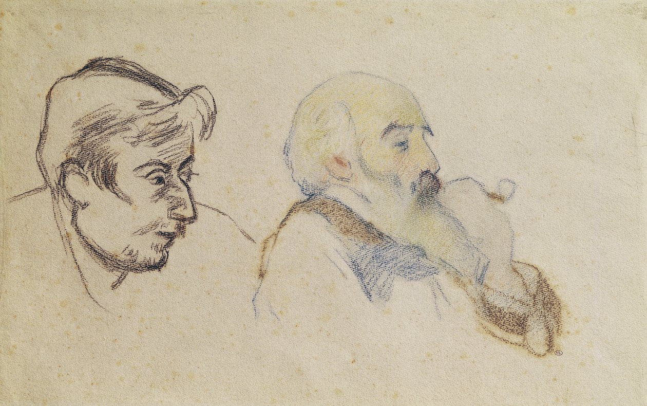 Portrait of Pissarro by Gauguin and Portrait of Gauguin by Pissarro by P. and Pissarro, C. Gauguin