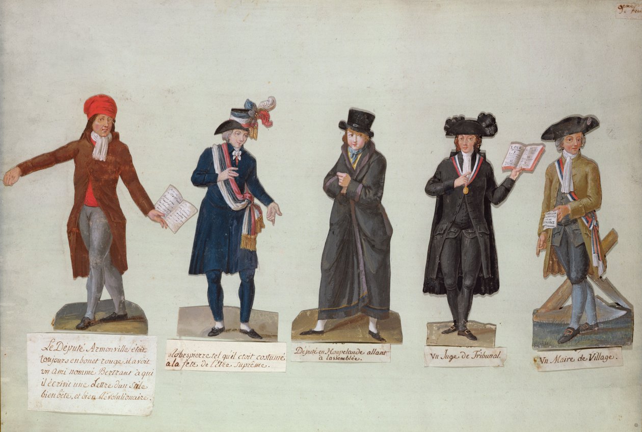 Deputy Armonville, Robespierre and officials from the period of the French Revolution by P. A. and J.B. Lesueur