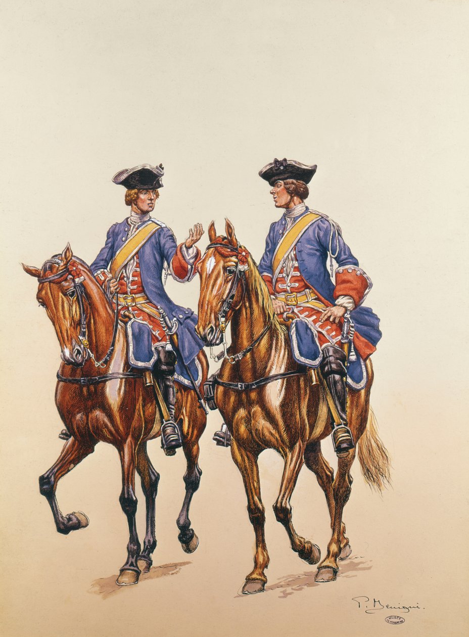 Deputy Sergeant and Archer of the Mounted Police Force of lIle de France, c.1750 by P. Benigni