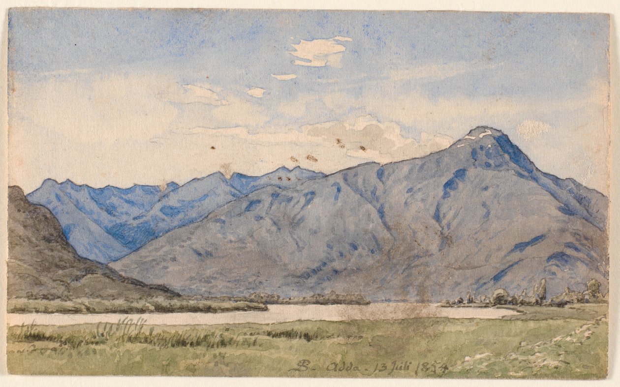 Italian Landscape with a River and Mountains by P.C. Skovgaard
