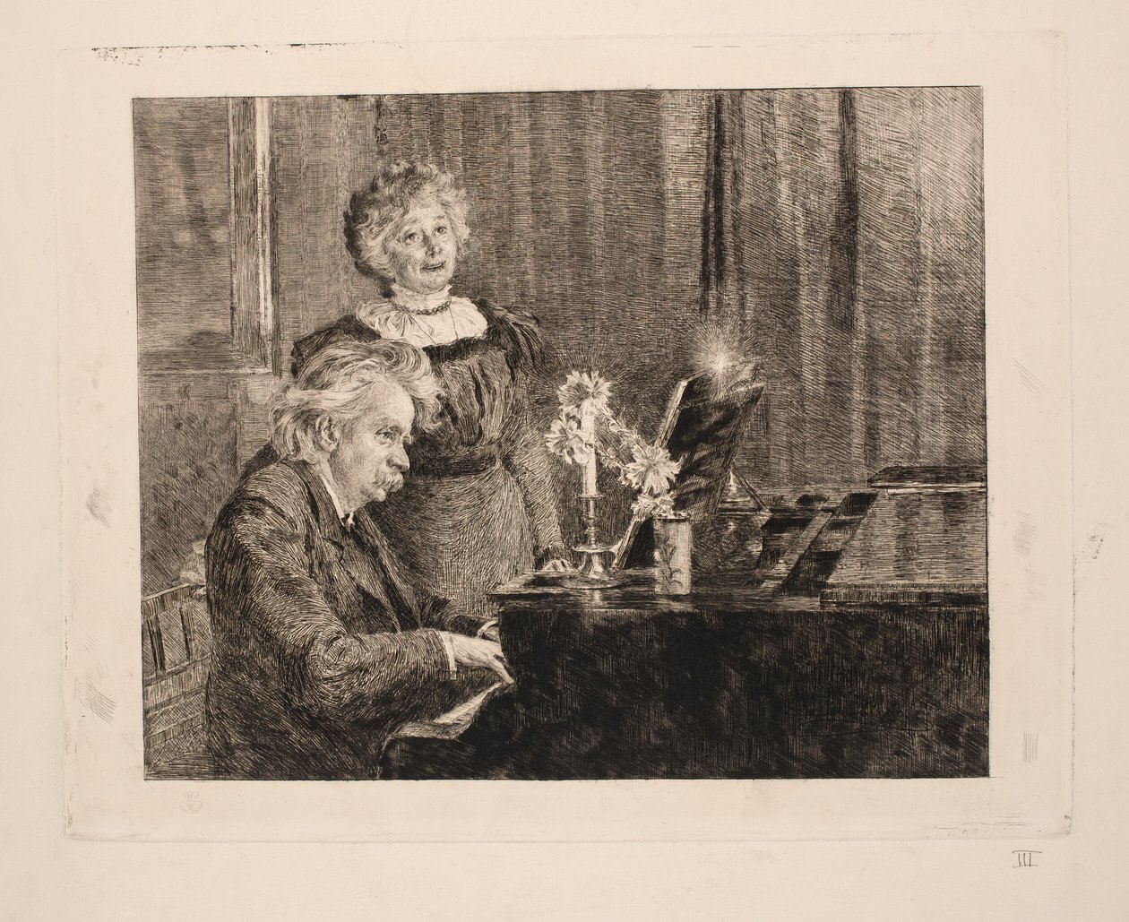 Edvard and Nina Grieg at the Piano by Peder Severin Krøyer