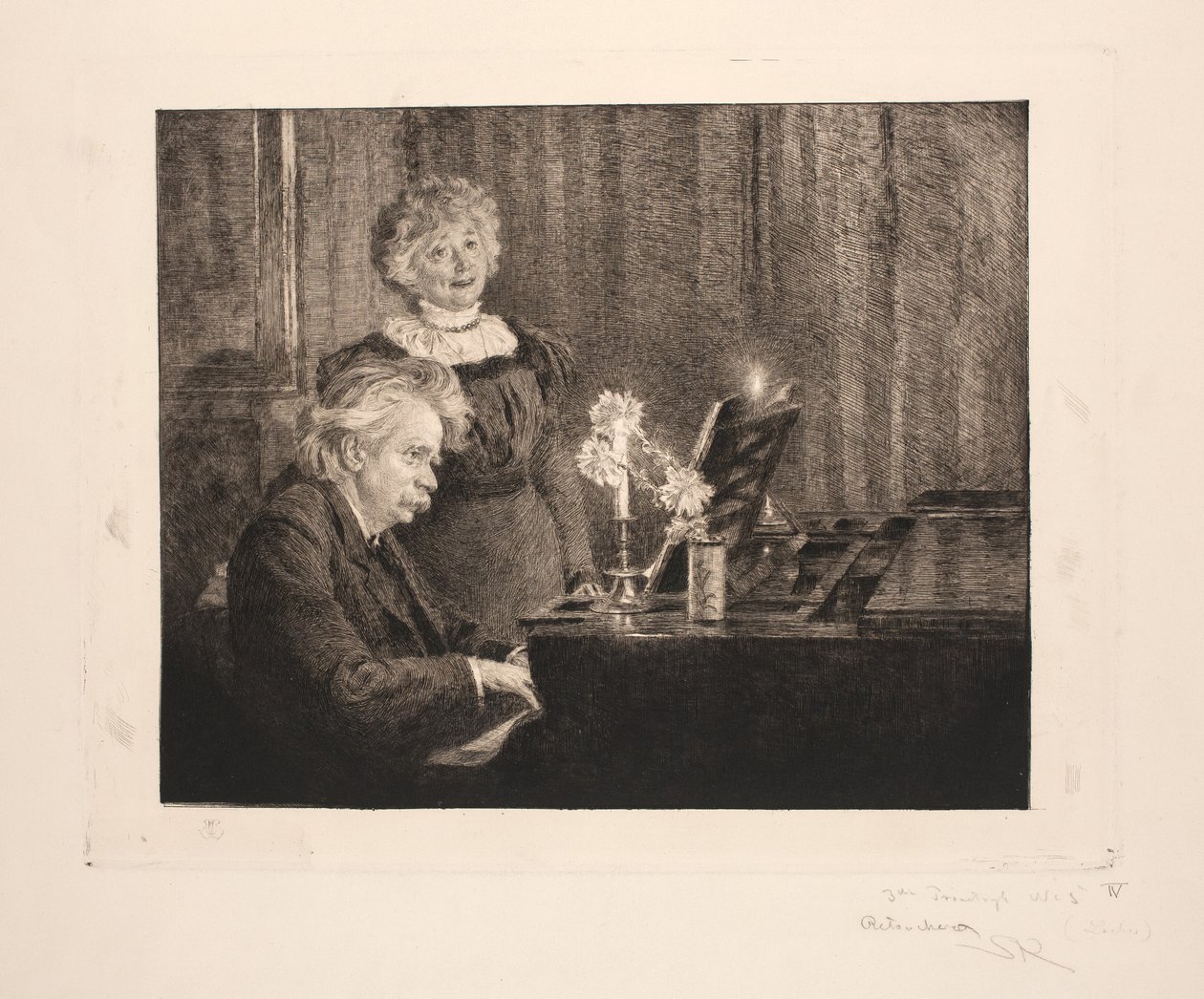 Edvard and Nina Grieg at the Piano by Peder Severin Krøyer