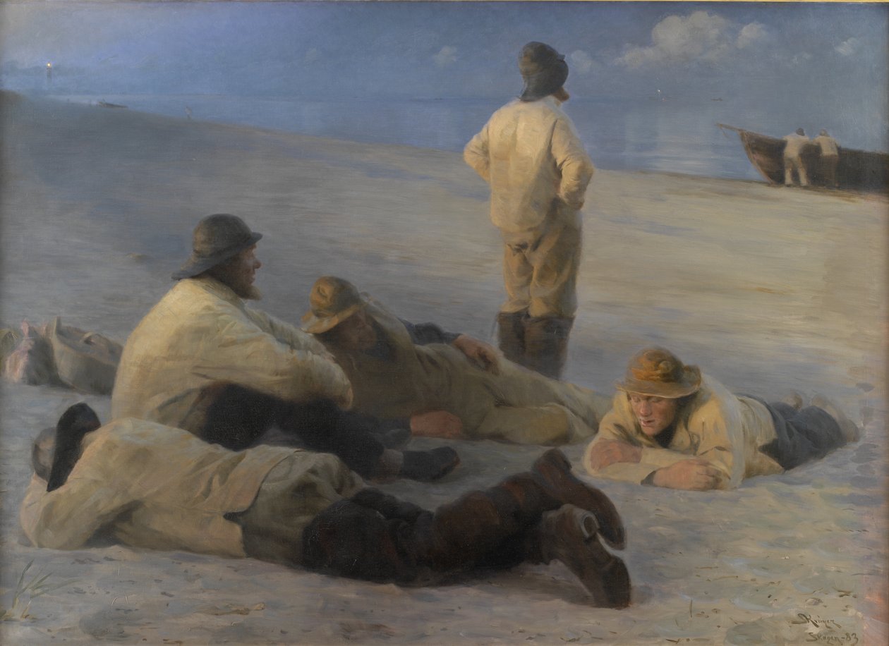 Fishermen at Skagen Beach by Peder Severin Krøyer