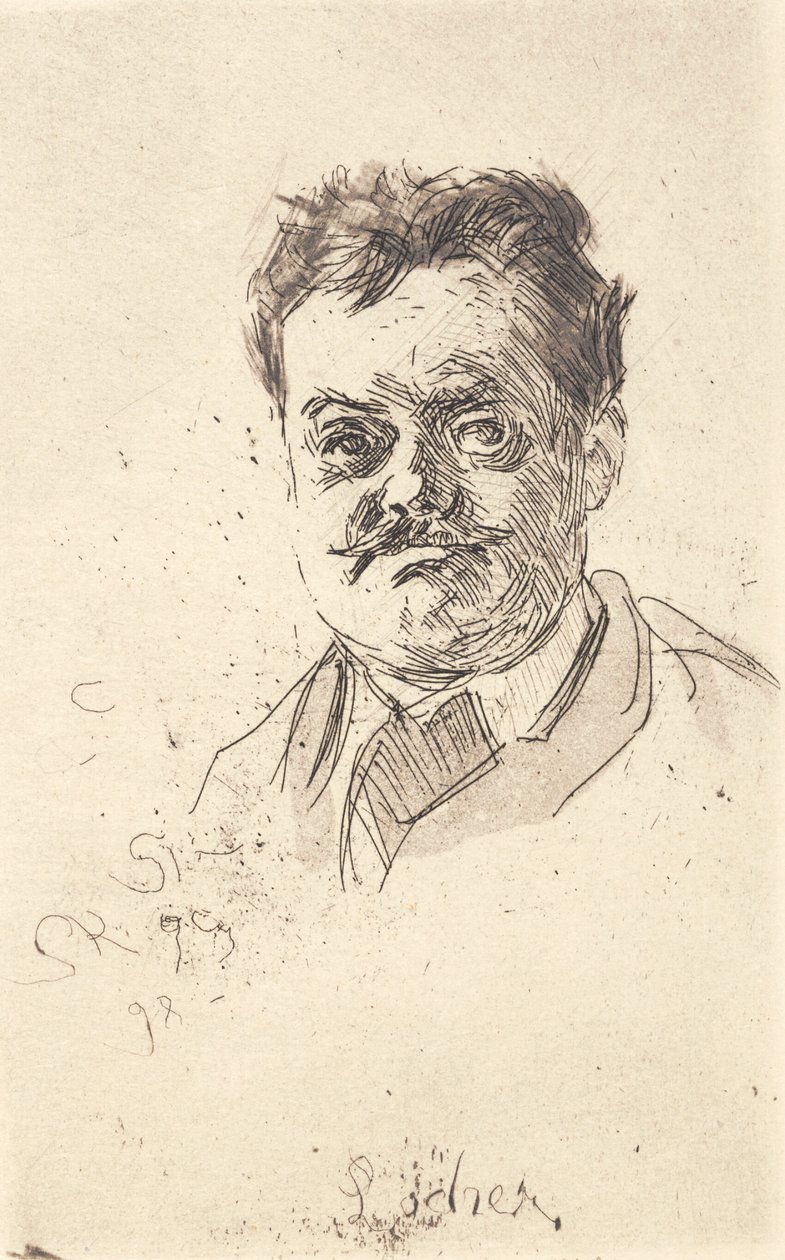 Portrait of Carl Locher, Full Face by Peder Severin Krøyer