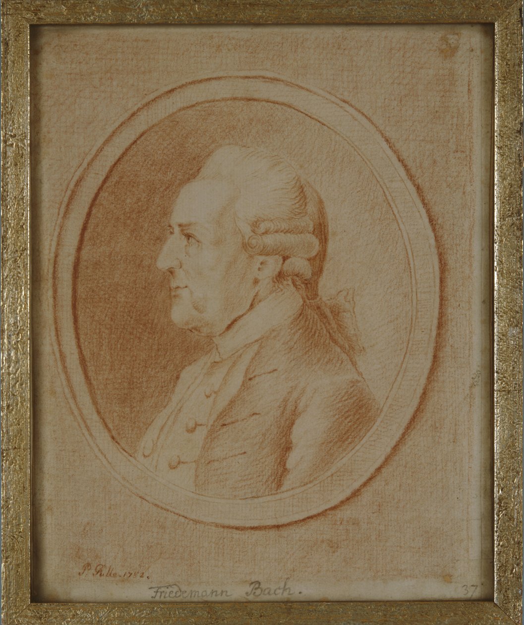 Wilhelm Friedrich Bach, 1782 by P. Guelle or Gulle
