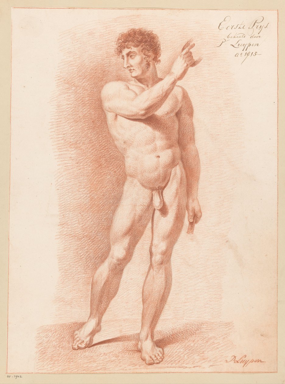 Standing Male Nude, Seen from the Front (1st Prize 1815) by P. Luypen