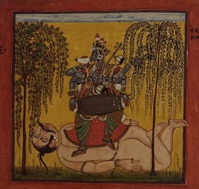 Bhadrakali, from a Tantric text, Basohli, Himachal Pradesh by Pahari School