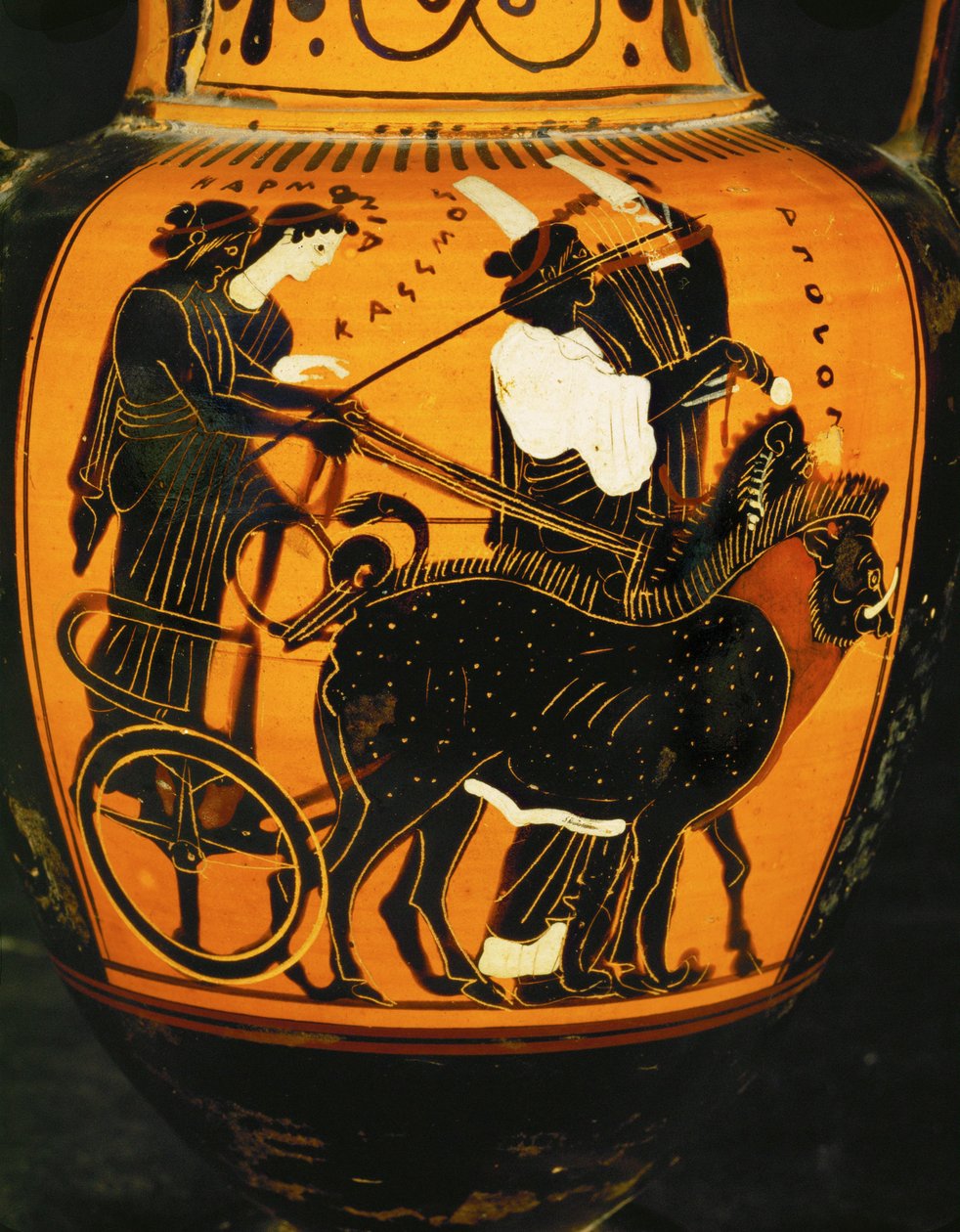 Cadmos, Brother of Europa, Father of Semele, and His Wife Harmonia, Daughter of Ares and Aphrodite by Painter Diosphos