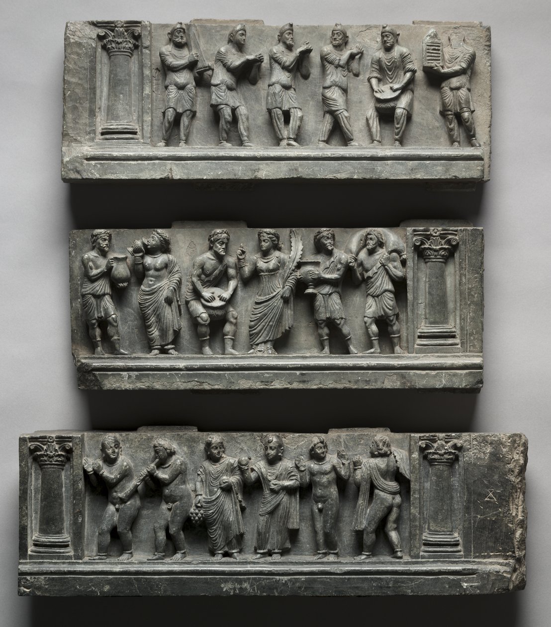 Bacchanalian Relief, Pakistan, Gandhara, Buner area, early Kushan Period by Pakistani School