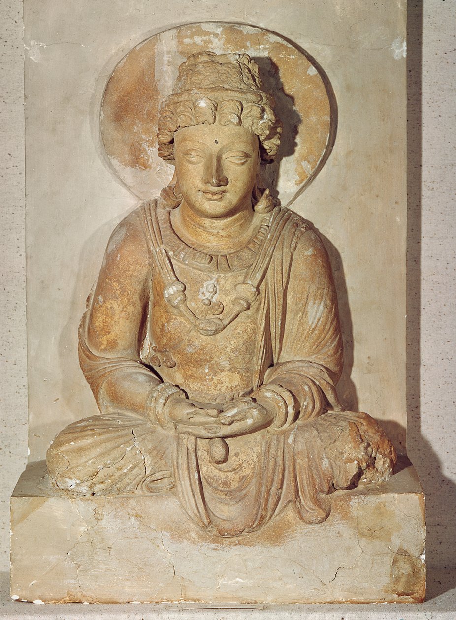Buddha seated in meditation, from Gandhara, Greco-Buddhist Style, 1st-4th century by Pakistani School
