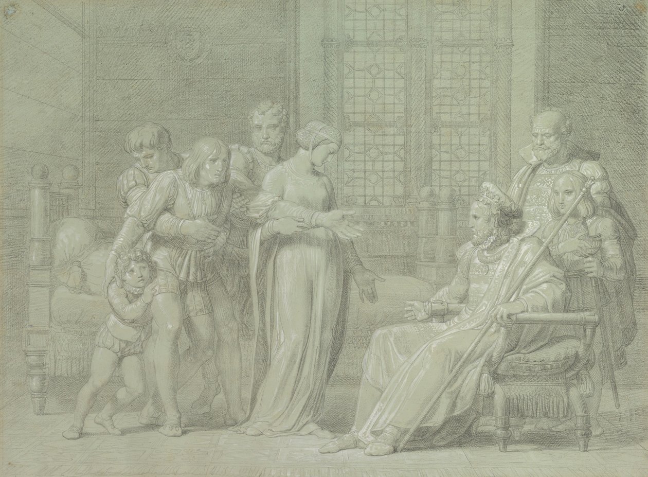 King Charles VIII of France with the Dying Gian Galeazzo Sforza at Pavia by Palagi Filippo Pelagio