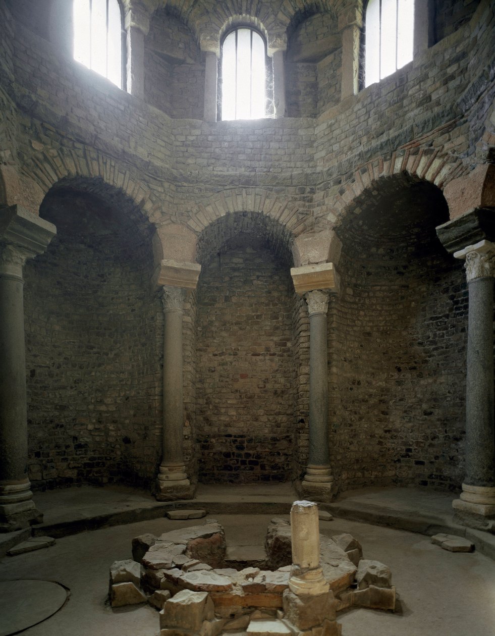 View of the interior of the baptistery, 5th century by Paleo Christian